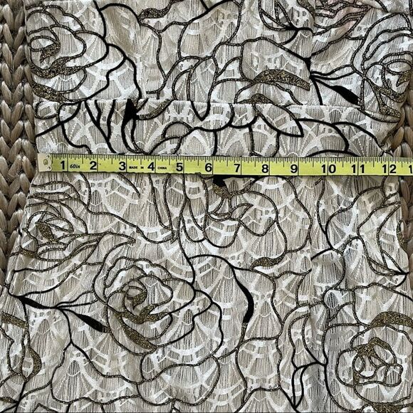 NWT Pretty Little Things Gold Glitter Nude Square Neck Bodycon Mini Dress Size 2 - Picture 11 of 16